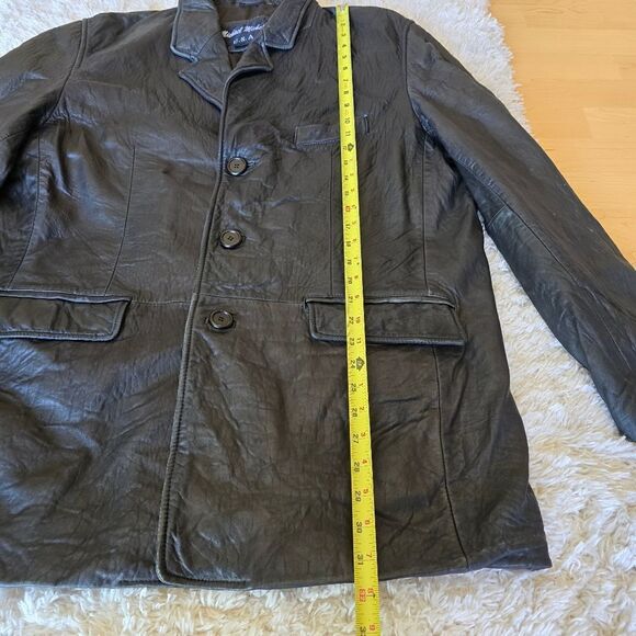 MICHAEL MICHELLE Mens Genuine Leather Jacket Size Large Soft Leather Size Large - Picture 5 of 9